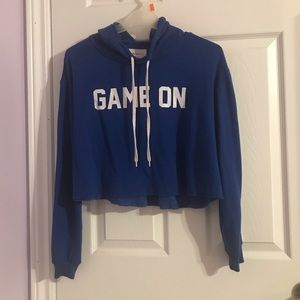 XS blue cropped SWS/Active hoodie (urban planet)